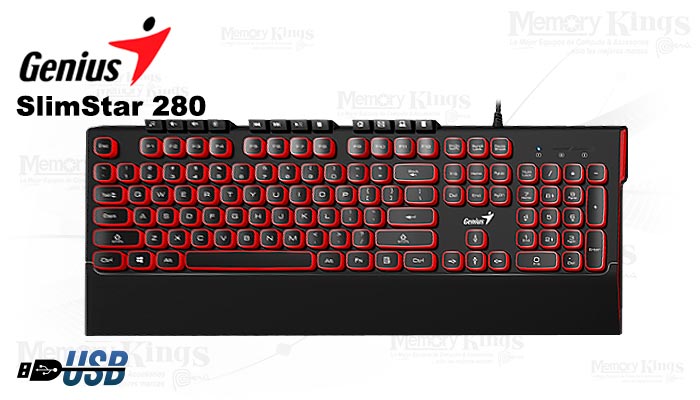 TECLADO GENIUS SLIMSTAR 280 USB BLACK SP